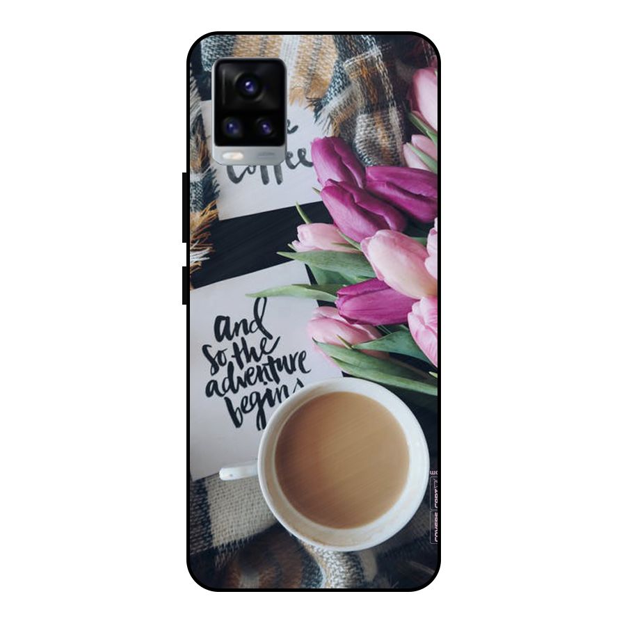 Floral Adventure Metal Back Case for Vivo V20 2021