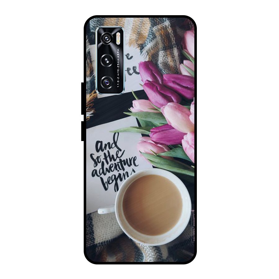 Floral Adventure Metal Back Case for Vivo V20 SE