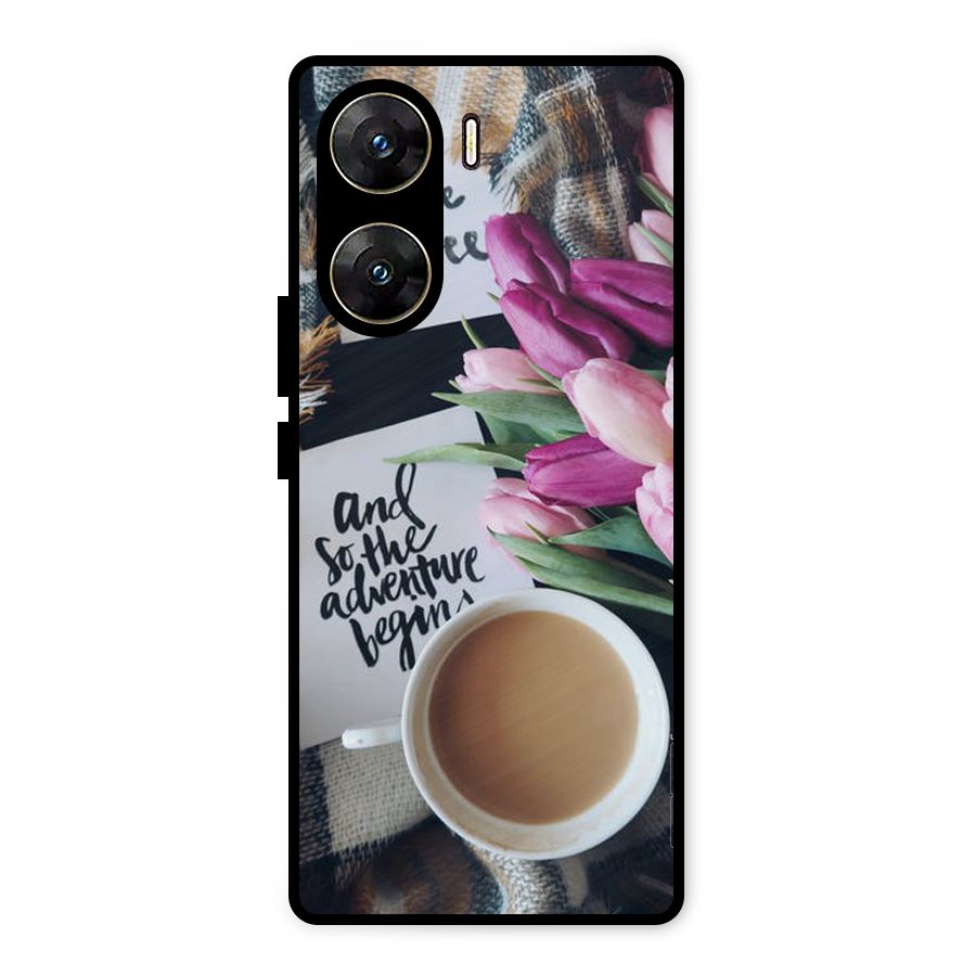 Floral Adventure Metal Back Case for Vivo V29e