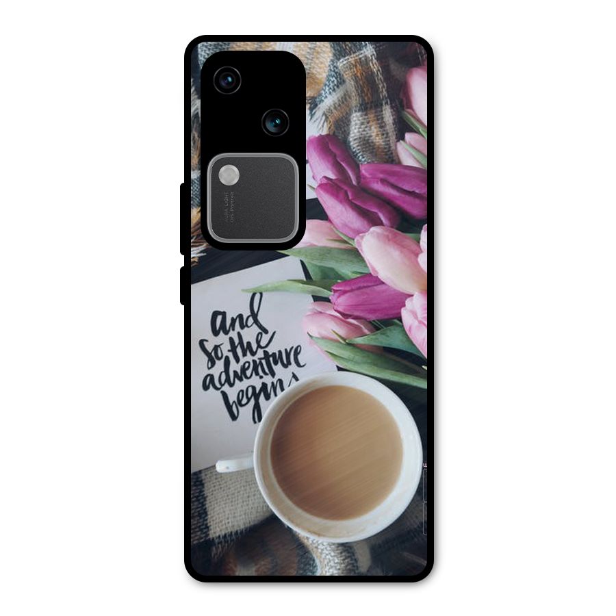 Floral Adventure Metal Back Case for Vivo V30