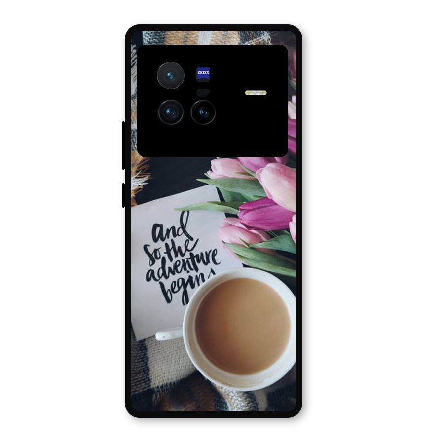 Floral Adventure Metal Back Case for Vivo X80
