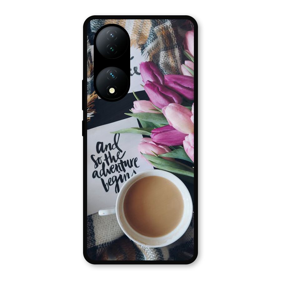 Floral Adventure Metal Back Case for Vivo Y100a