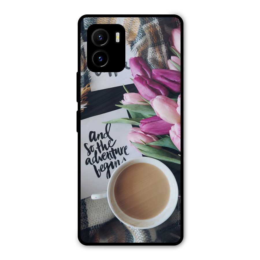 Floral Adventure Metal Back Case for Vivo Y15s