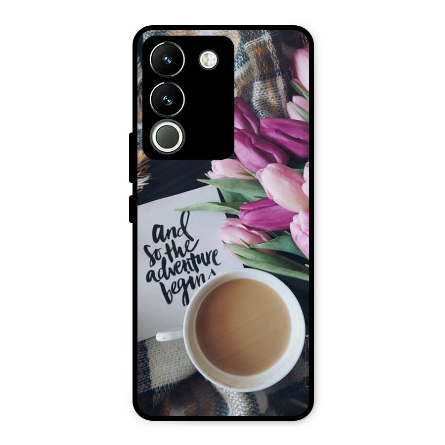Floral Adventure Metal Back Case for Vivo Y200