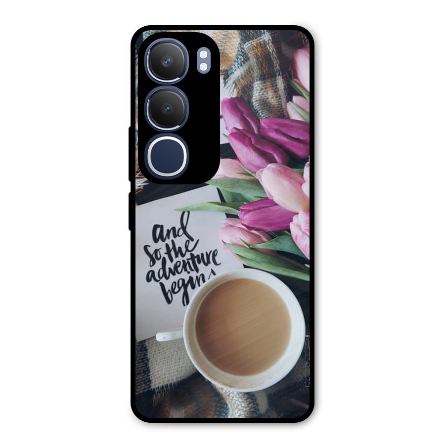 Floral Adventure Metal Back Case for Vivo Y29