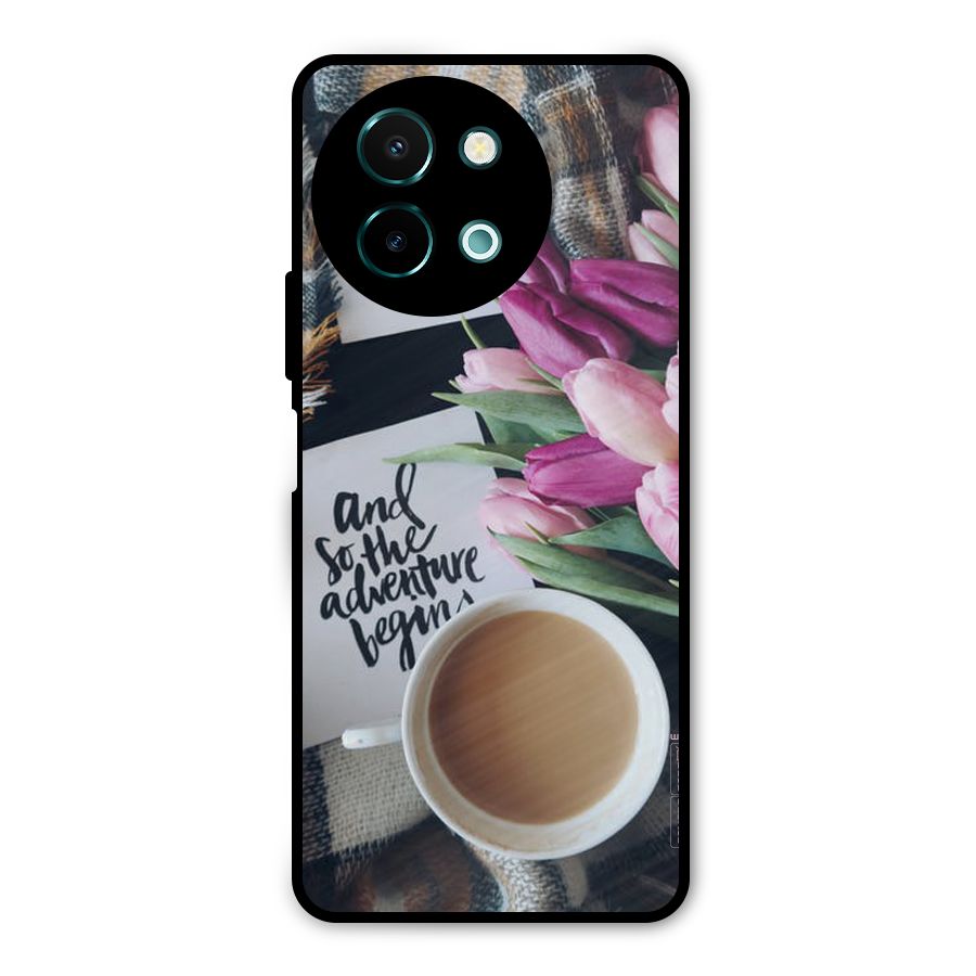 Floral Adventure Metal Back Case for Vivo Y58