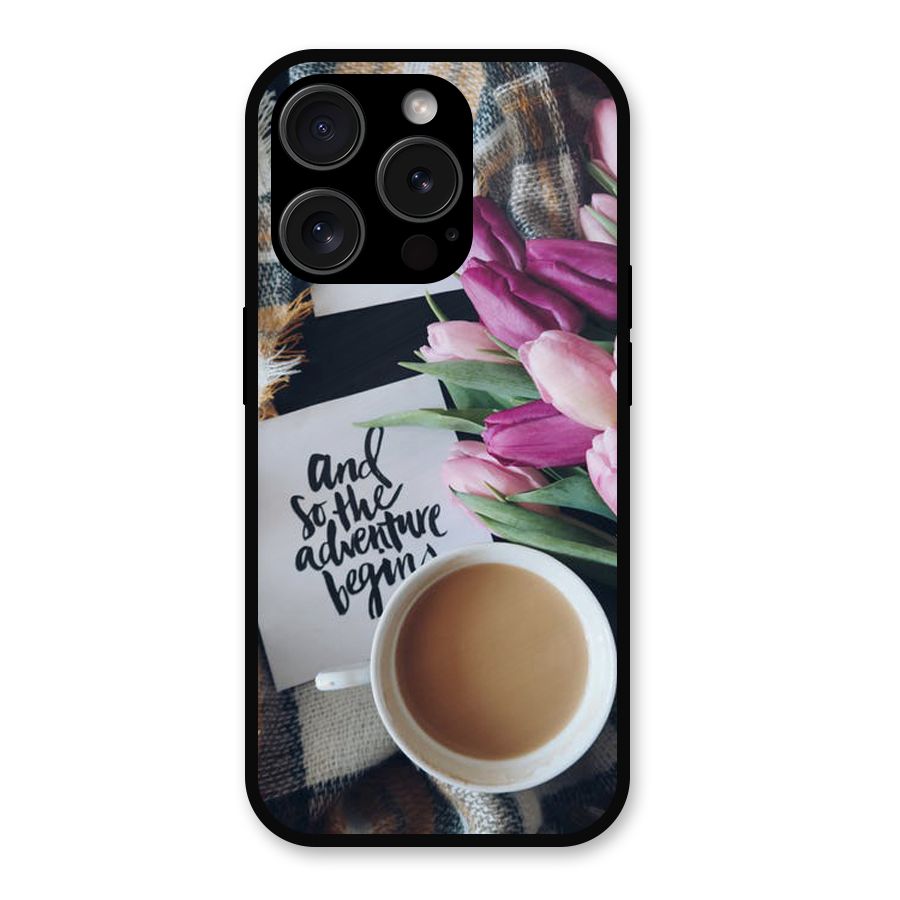 Floral Adventure Metal Back Case for iPhone 15 Pro
