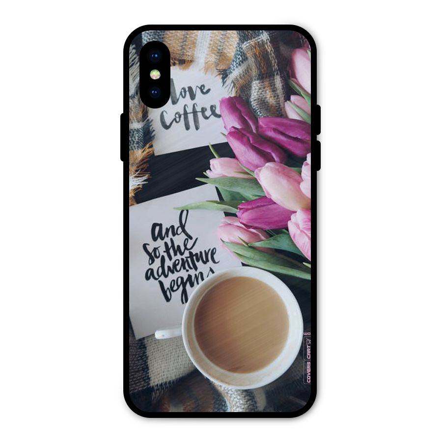 Floral Adventure Metal Back Case for iPhone XS