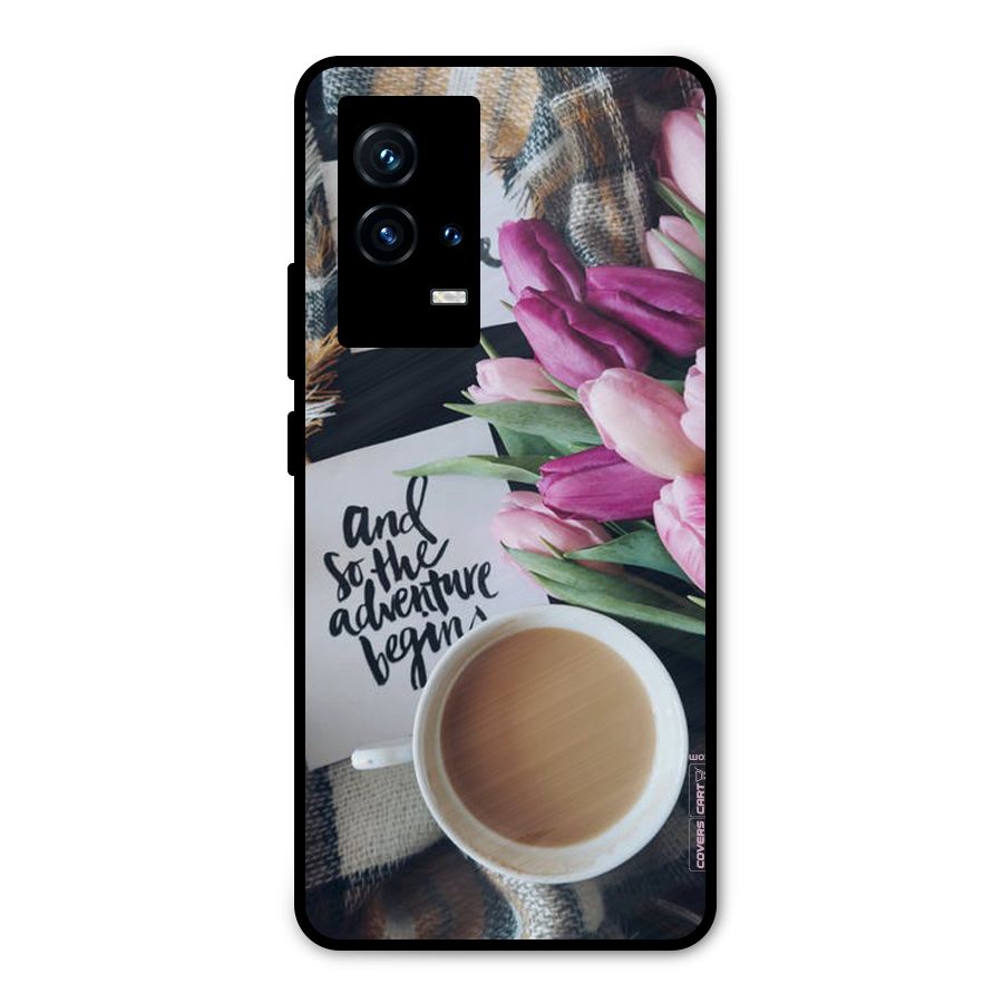 Floral Adventure Metal Back Case for iQOO 9 5G