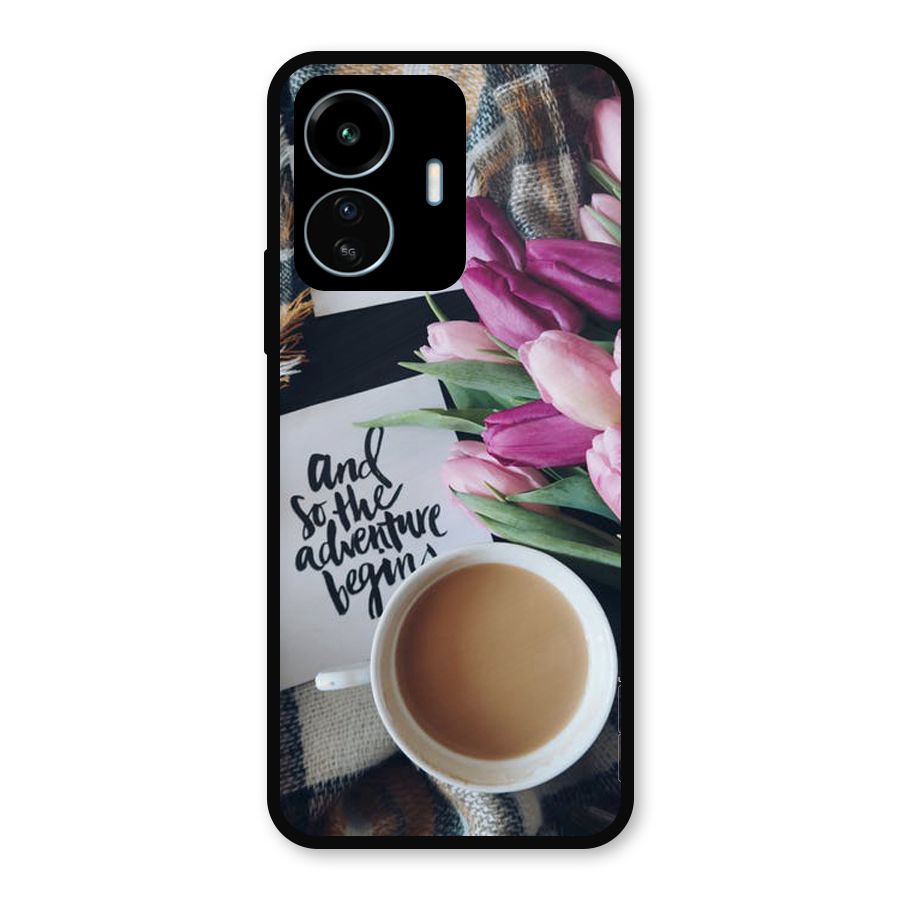 Floral Adventure Metal Back Case for vivo iQOO Z6 Lite 5G