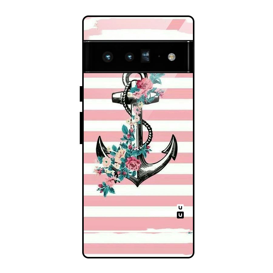 Floral Anchor Glass Back Case for Google Pixel 6 Pro