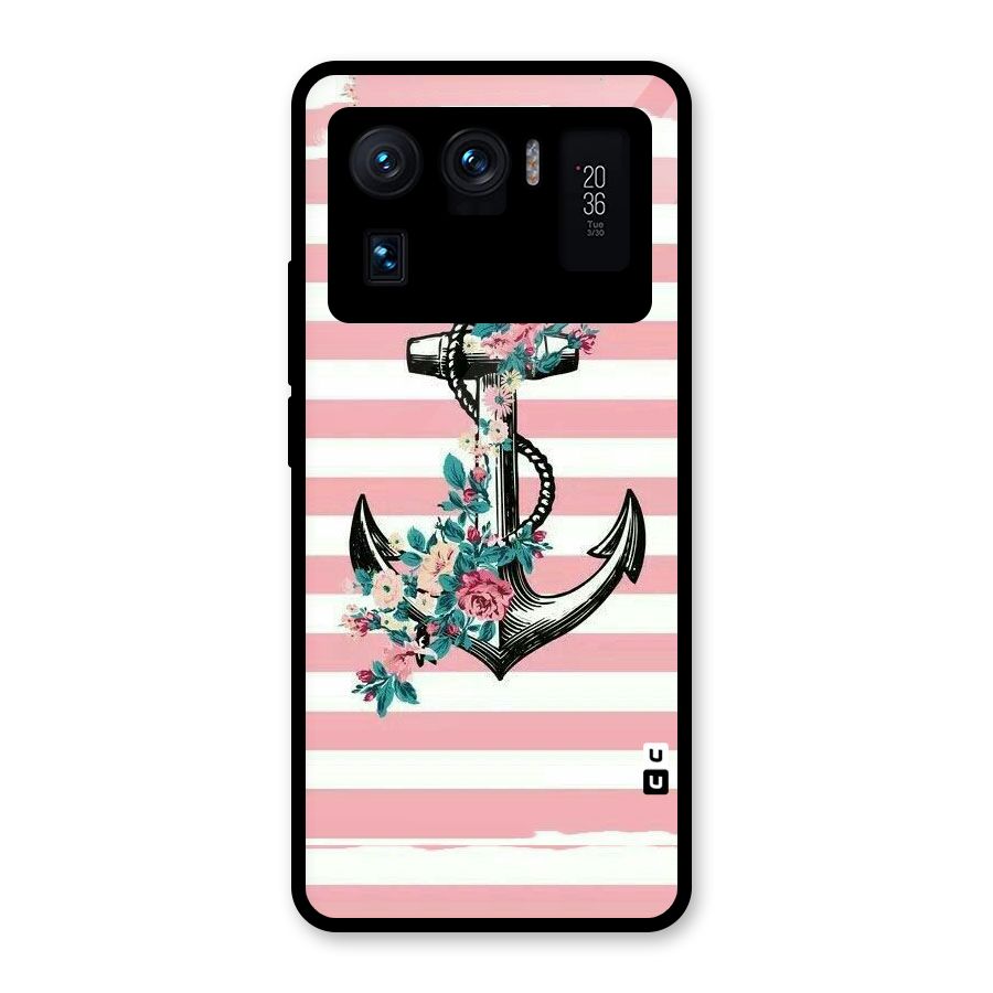 Floral Anchor Glass Back Case for Mi 11 Ultra