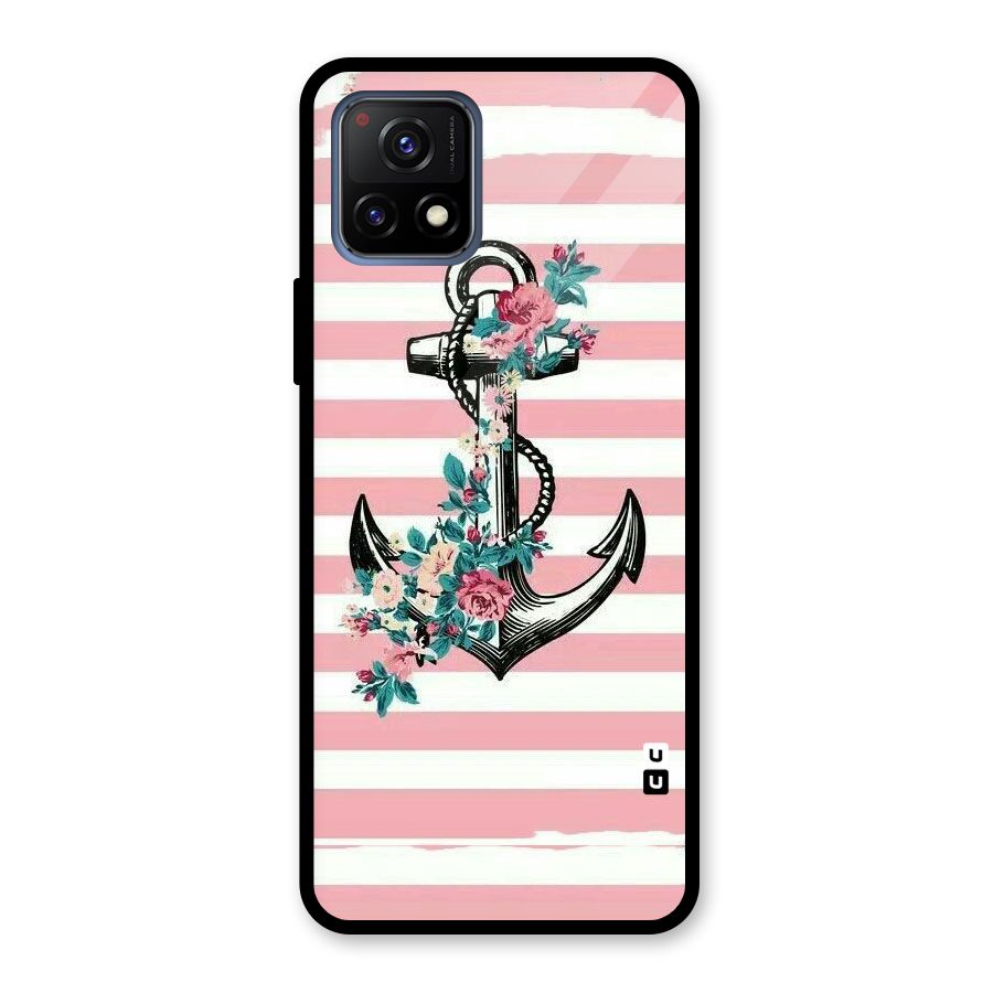 Floral Anchor Glass Back Case for Vivo Y72 5G