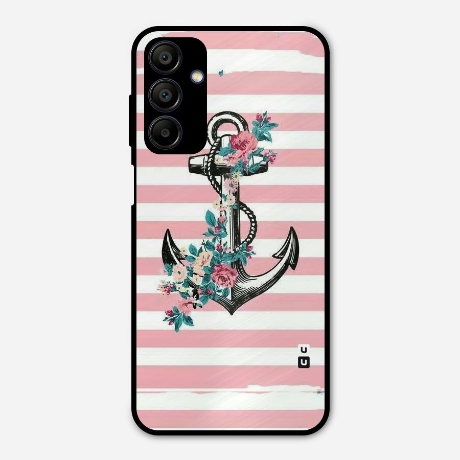 Floral Anchor Metal Back Case for Galaxy A15 5G