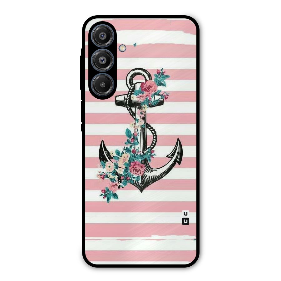Floral Anchor Metal Back Case for Galaxy A16 5G