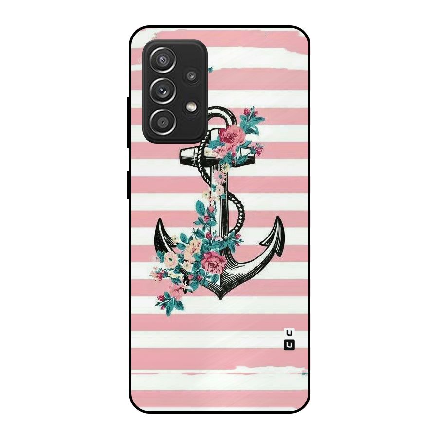 Floral Anchor Metal Back Case for Galaxy A52s 5G