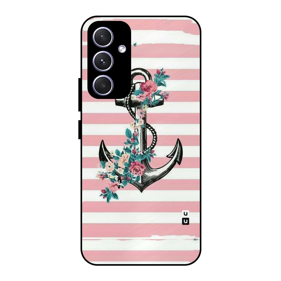 Floral Anchor Metal Back Case for Galaxy A54