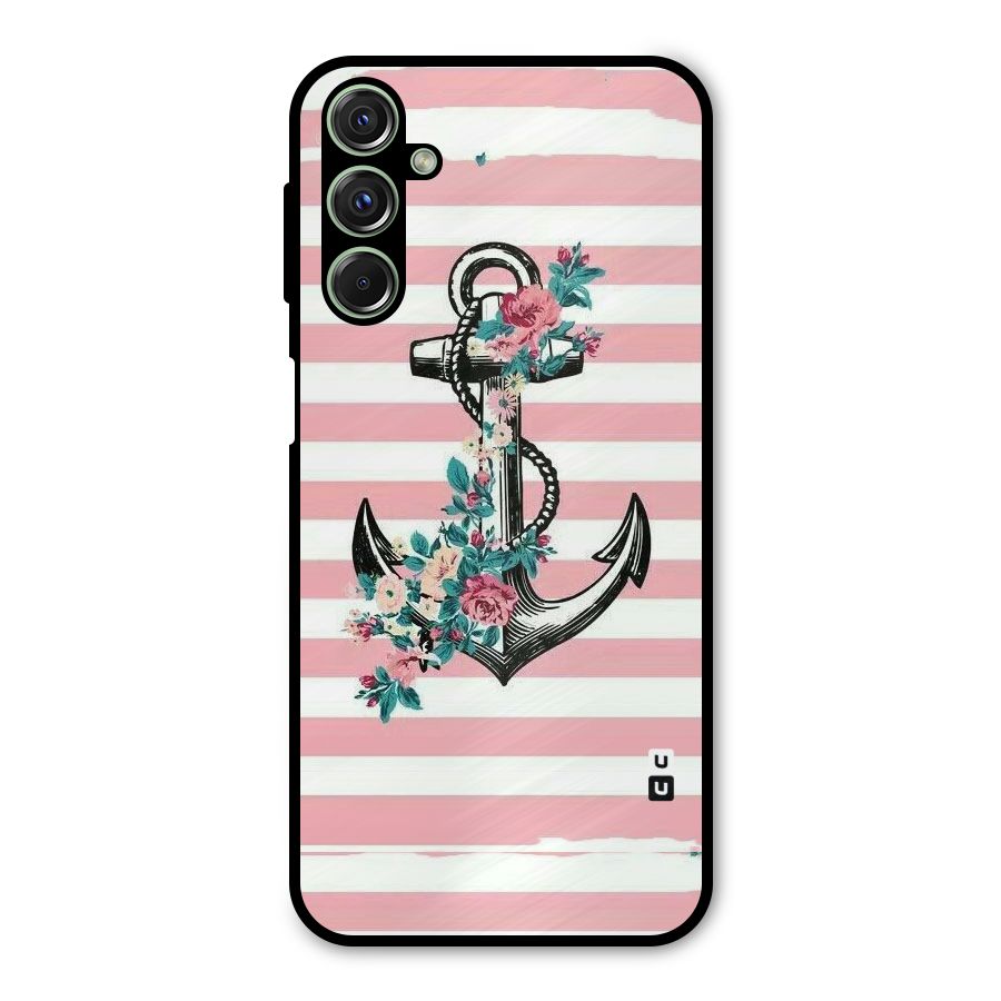 Floral Anchor Metal Back Case for Galaxy F34