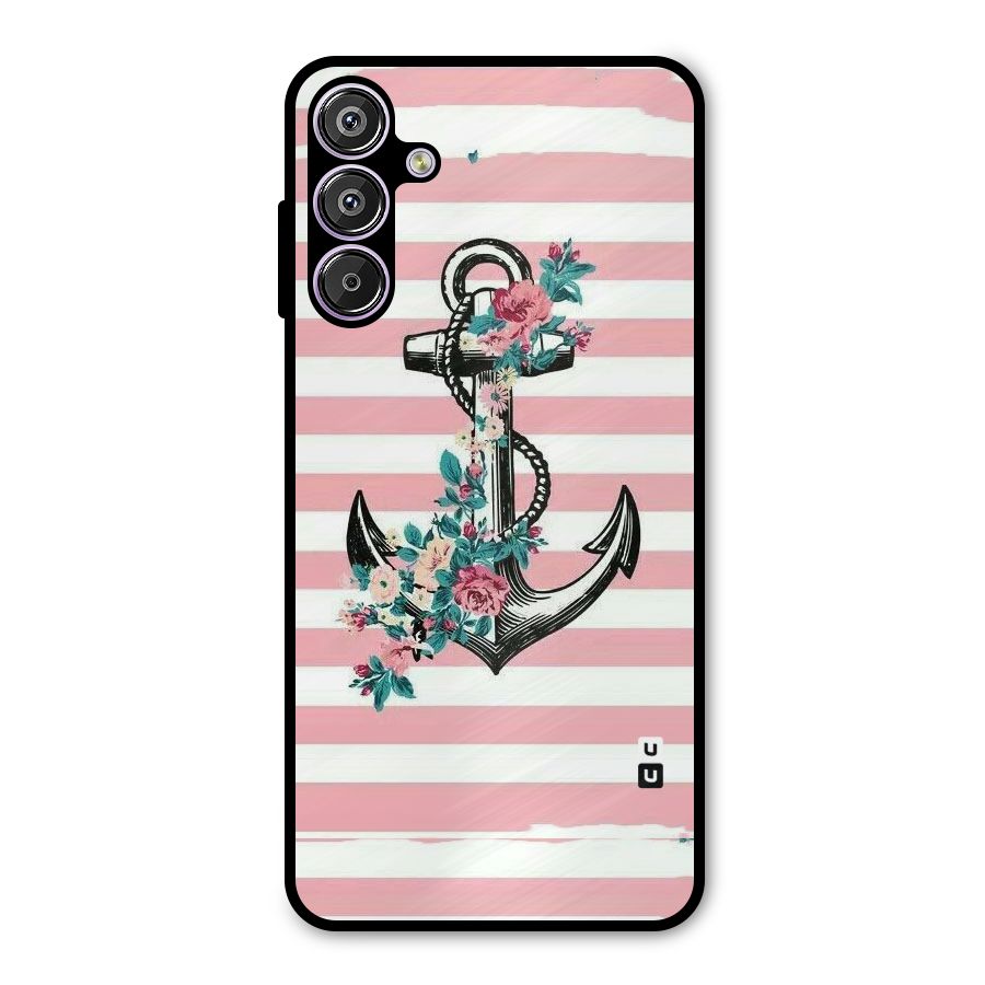 Floral Anchor Metal Back Case for Galaxy M15