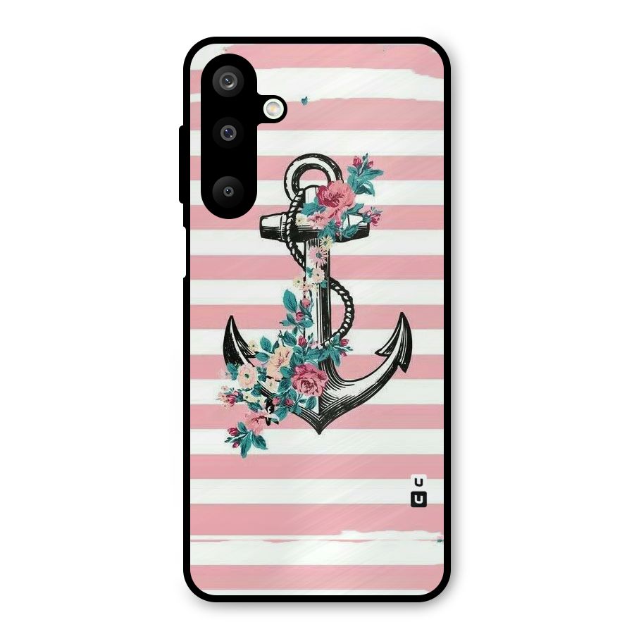 Floral Anchor Metal Back Case for Galaxy M16