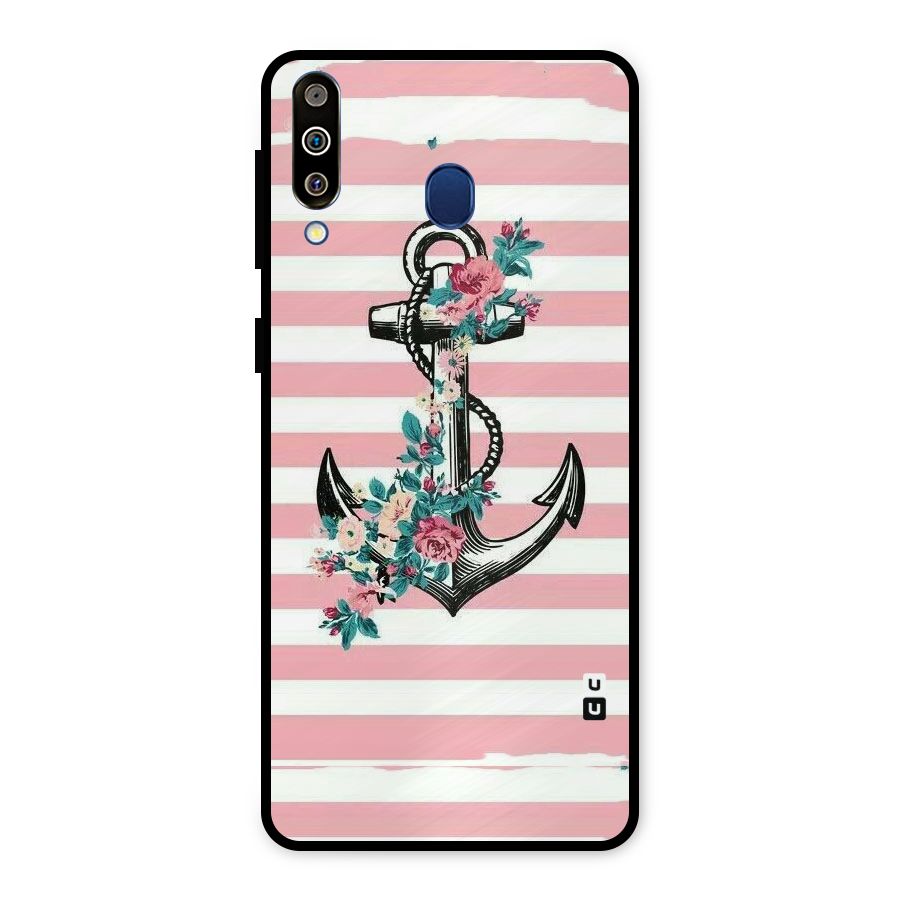 Floral Anchor Metal Back Case for Galaxy M30