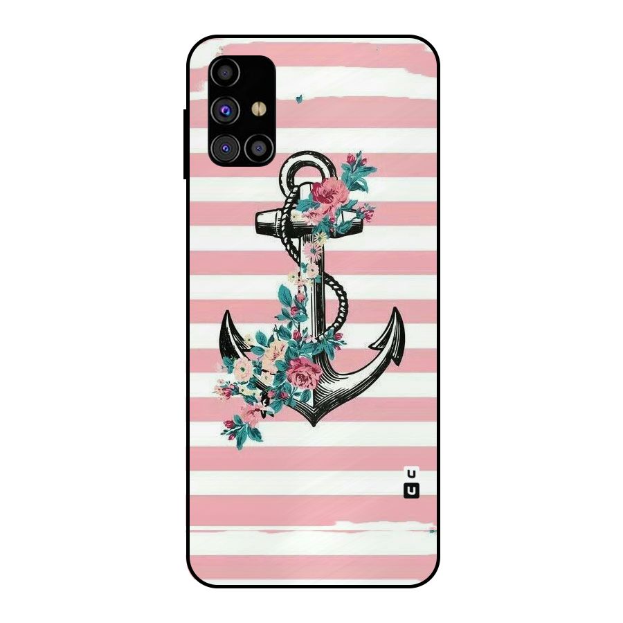 Floral Anchor Metal Back Case for Galaxy M31s