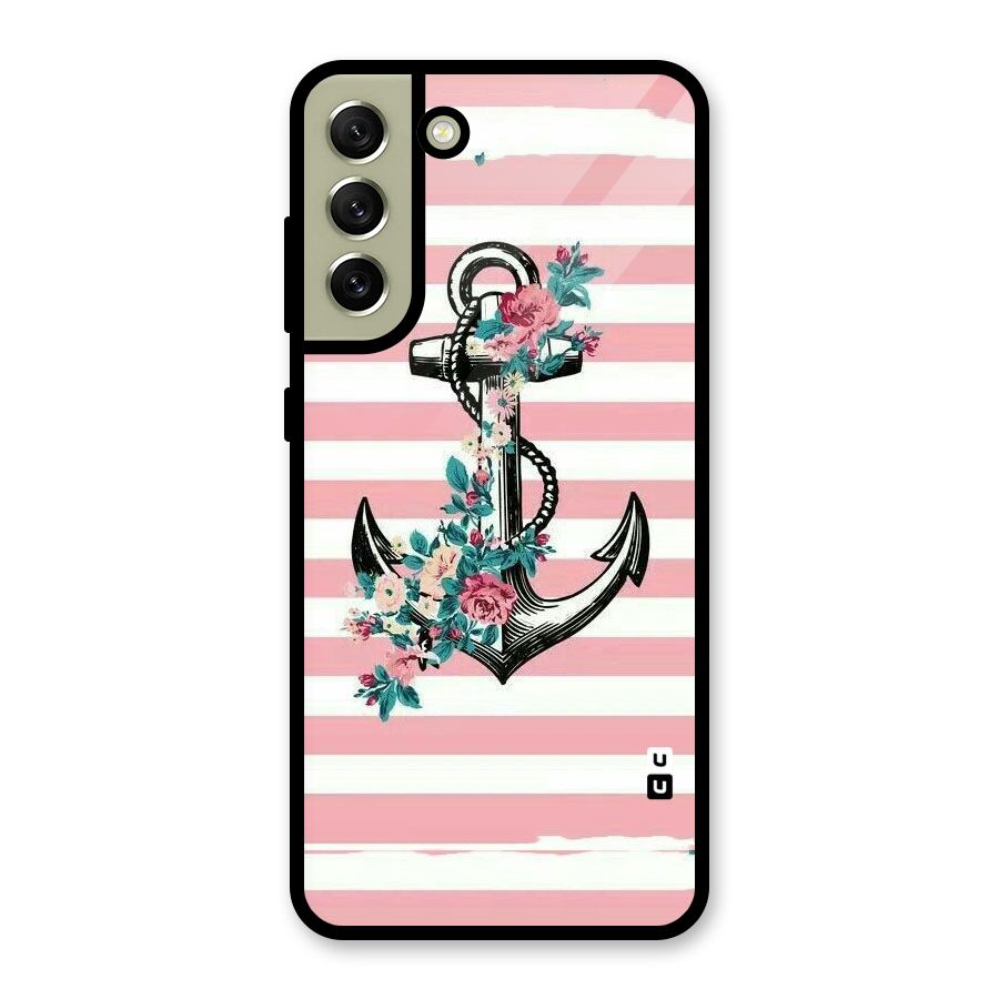 Floral Anchor Metal Back Case for Galaxy S21 FE 5G (2023)