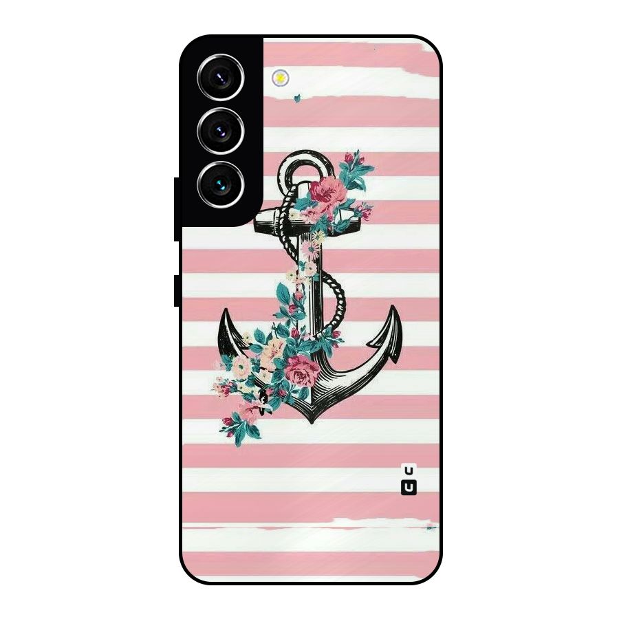 Floral Anchor Metal Back Case for Galaxy S22 5G