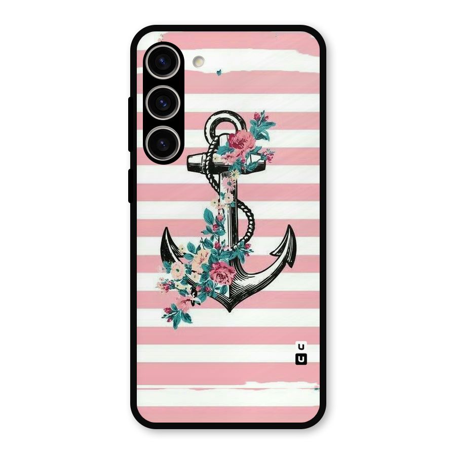 Floral Anchor Metal Back Case for Galaxy S23 Plus