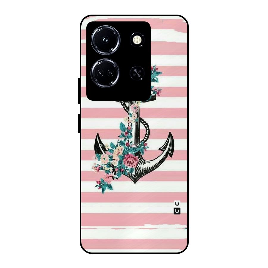 Floral Anchor Metal Back Case for Infinix Note 30 5G