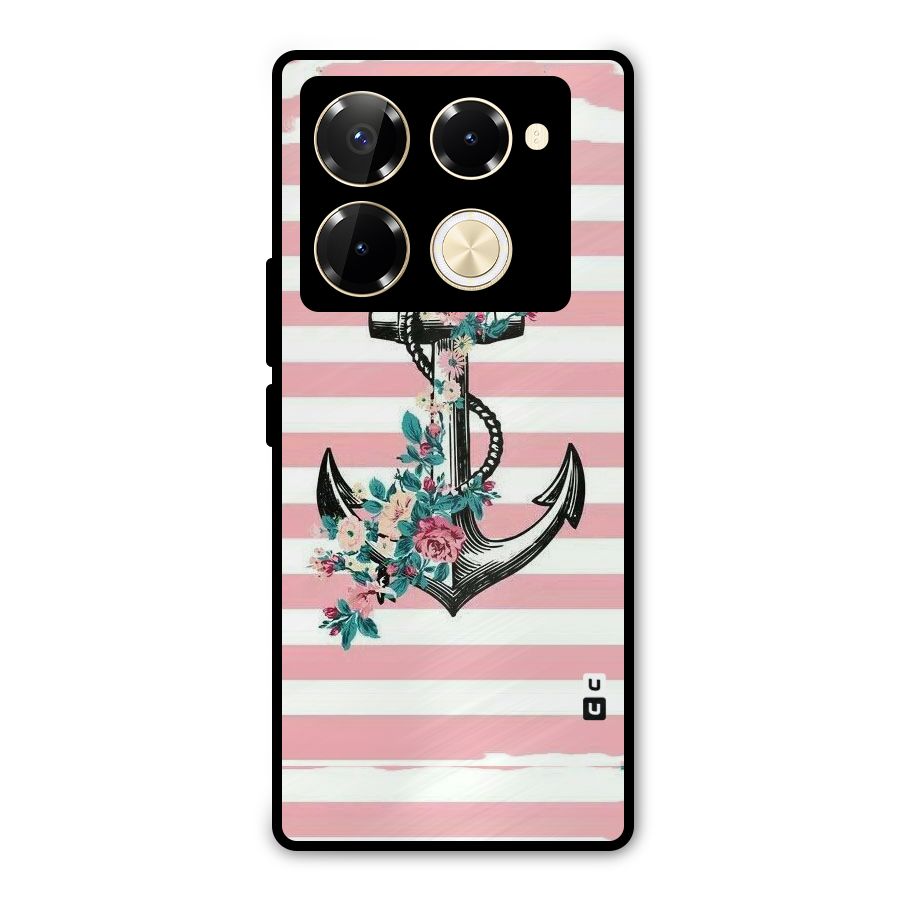 Floral Anchor Metal Back Case for Infinix Note 40 Pro