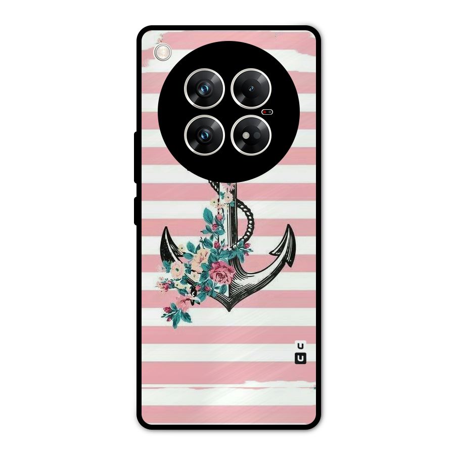 Floral Anchor Metal Back Case for Infinix Zero 40 5G