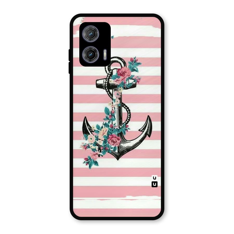 Floral Anchor Metal Back Case for Moto G73