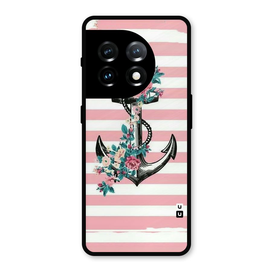 Floral Anchor Metal Back Case for OnePlus 11