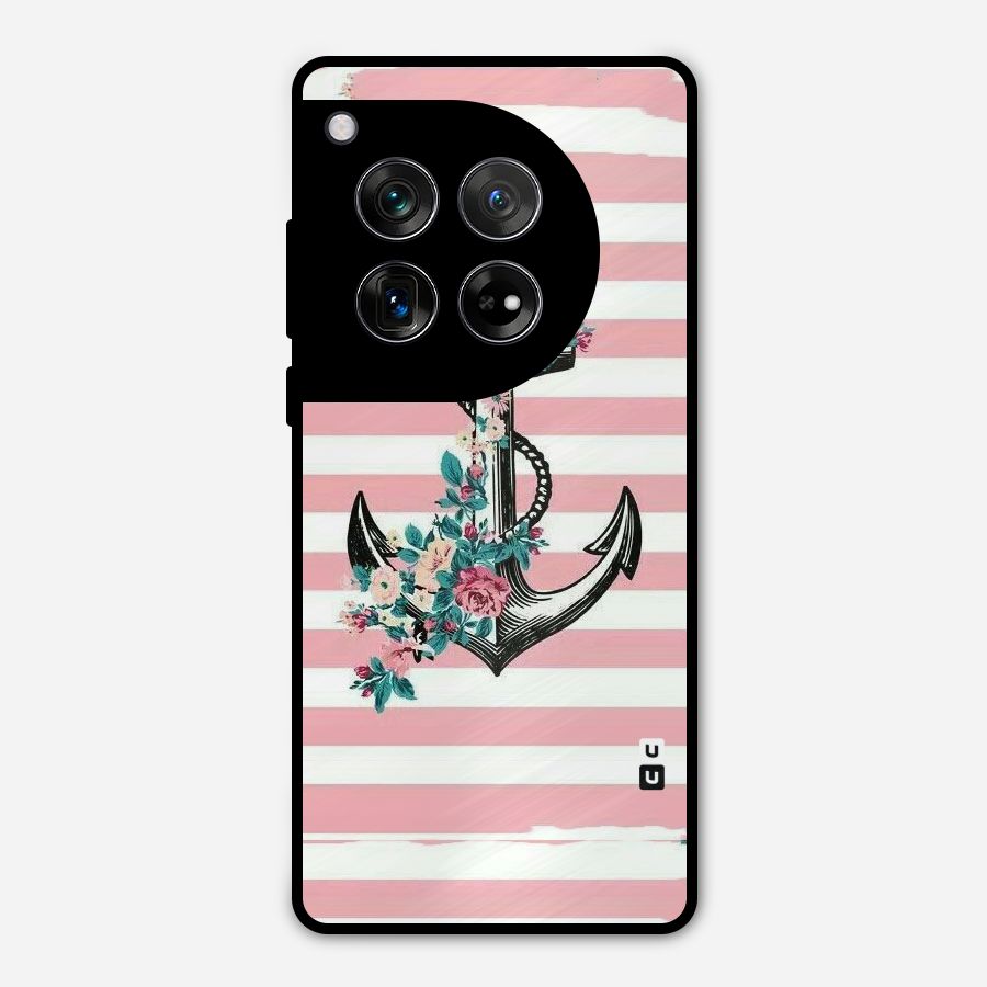 Floral Anchor Metal Back Case for OnePlus 12