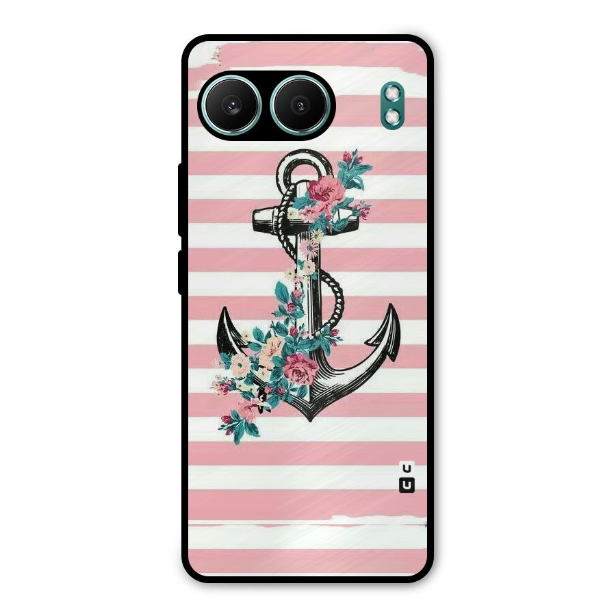Floral Anchor Metal Back Case for OnePlus Nord 4