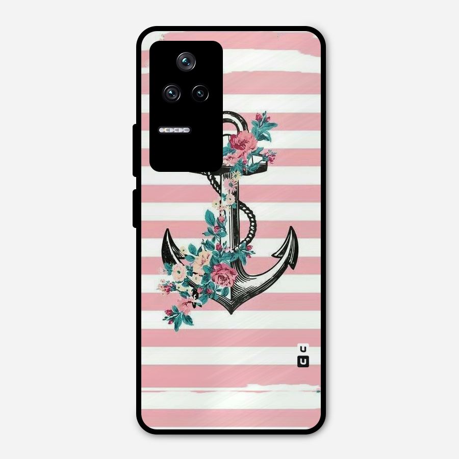 Floral Anchor Metal Back Case for Poco F4 5G