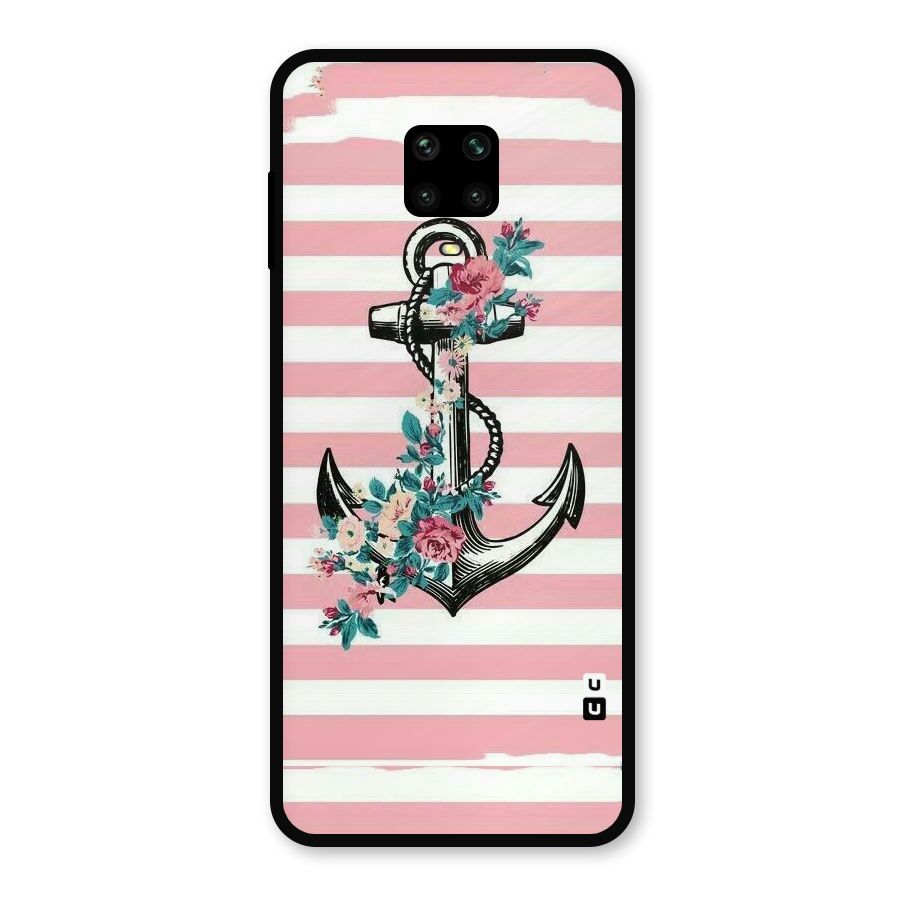 Floral Anchor Metal Back Case for Poco M2