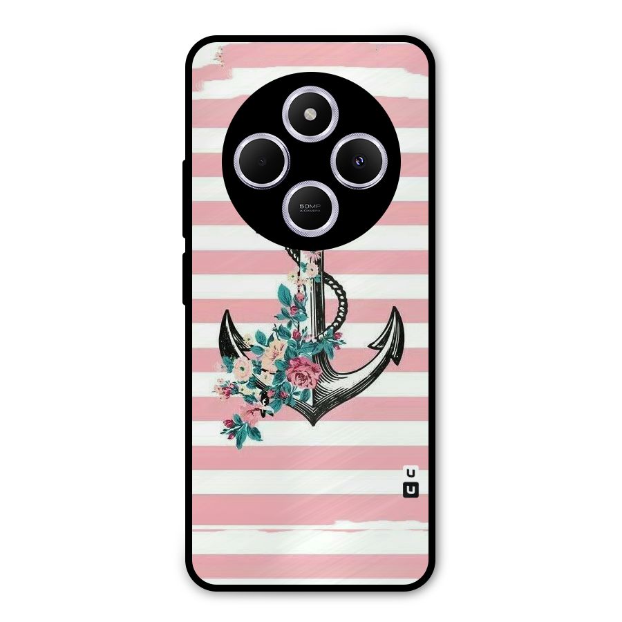 Floral Anchor Metal Back Case for Poco M7