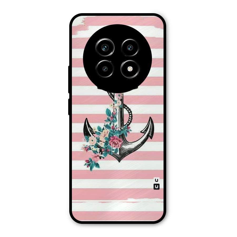Floral Anchor Metal Back Case for Realme 14 Pro Lite
