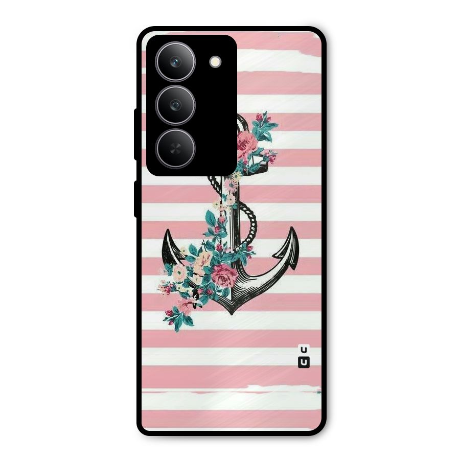 Floral Anchor Metal Back Case for Realme 14x