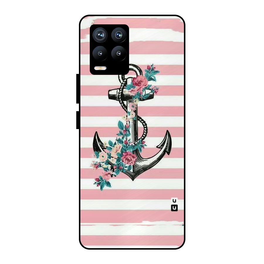 Floral Anchor Metal Back Case for Realme 8 Pro