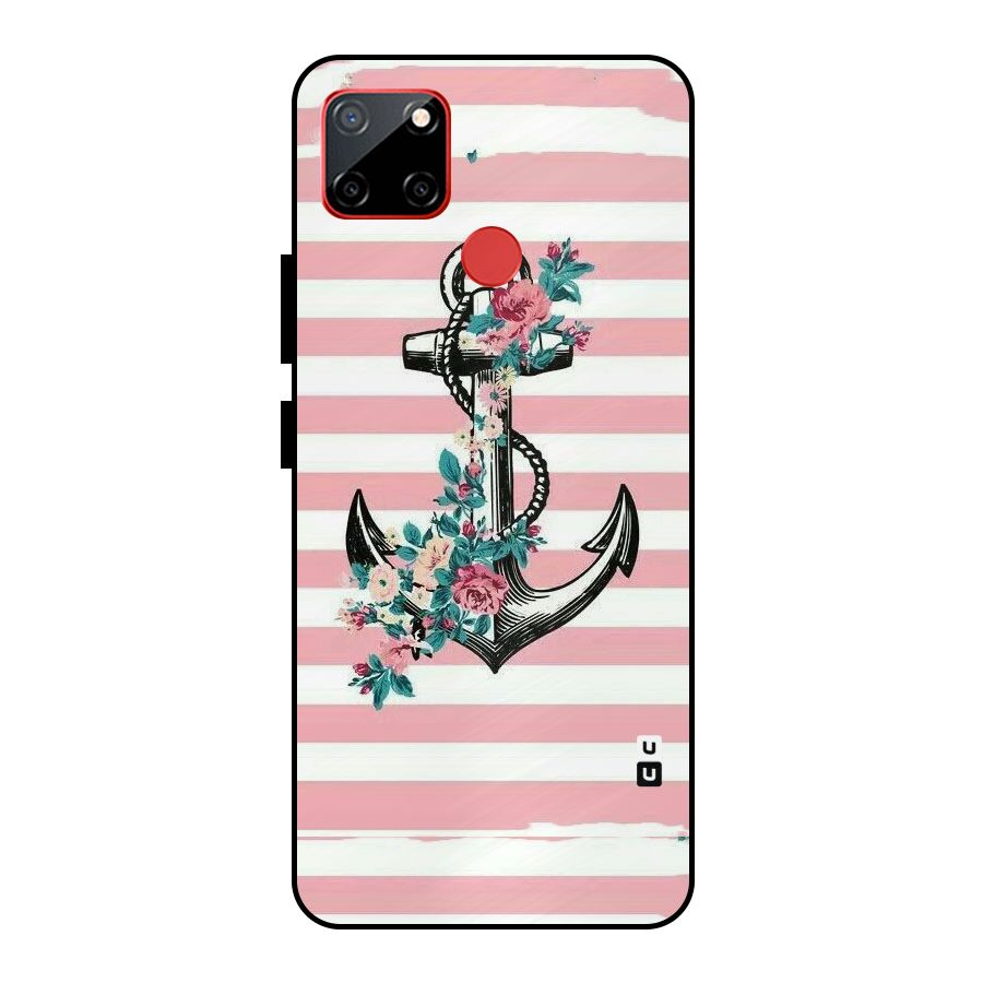 Floral Anchor Metal Back Case for Realme C12