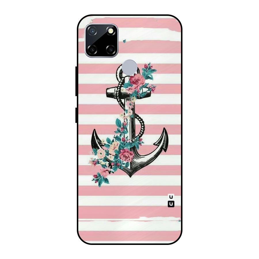 Floral Anchor Metal Back Case for Realme Narzo 20