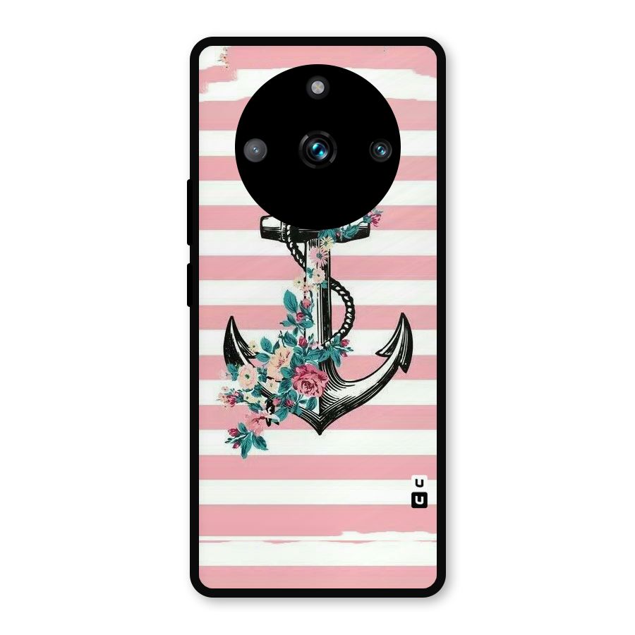 Floral Anchor Metal Back Case for Realme Narzo 60 Pro