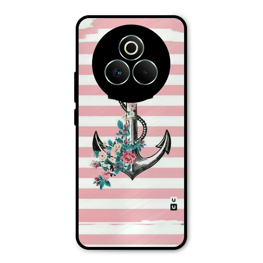 Floral Anchor Metal Back Case for Realme P3 Pro