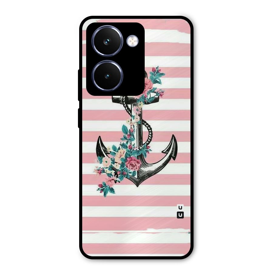 Floral Anchor Metal Back Case for Realme P3 Ultra