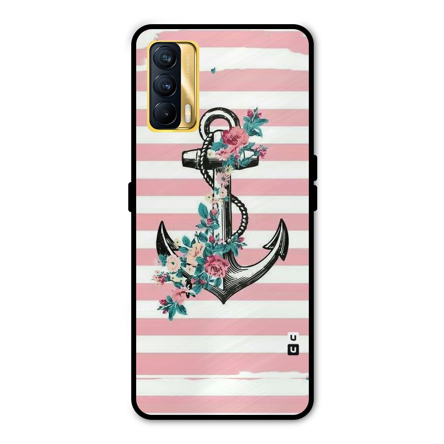 Floral Anchor Metal Back Case for Realme X7