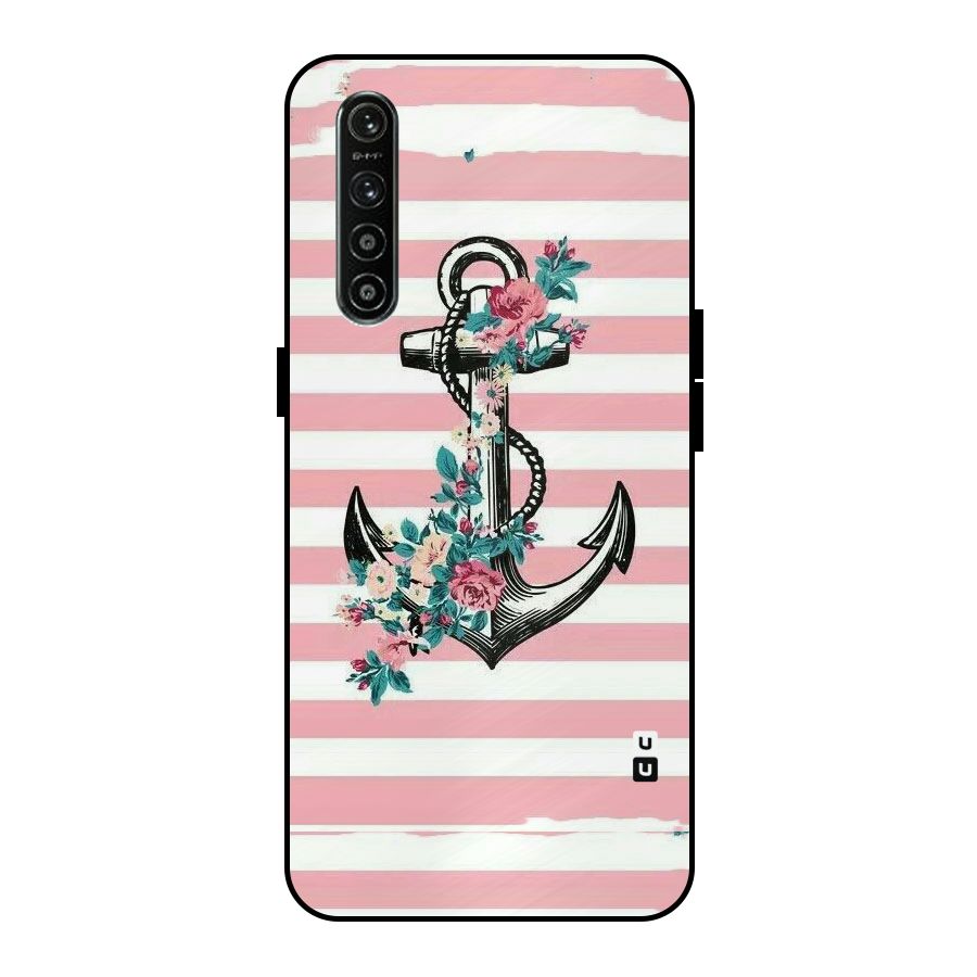 Floral Anchor Metal Back Case for Realme XT