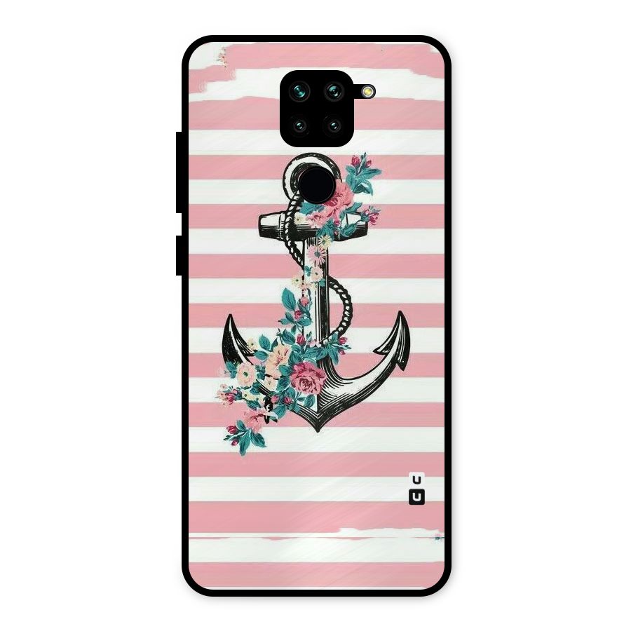 Floral Anchor Metal Back Case for Redmi Note 9